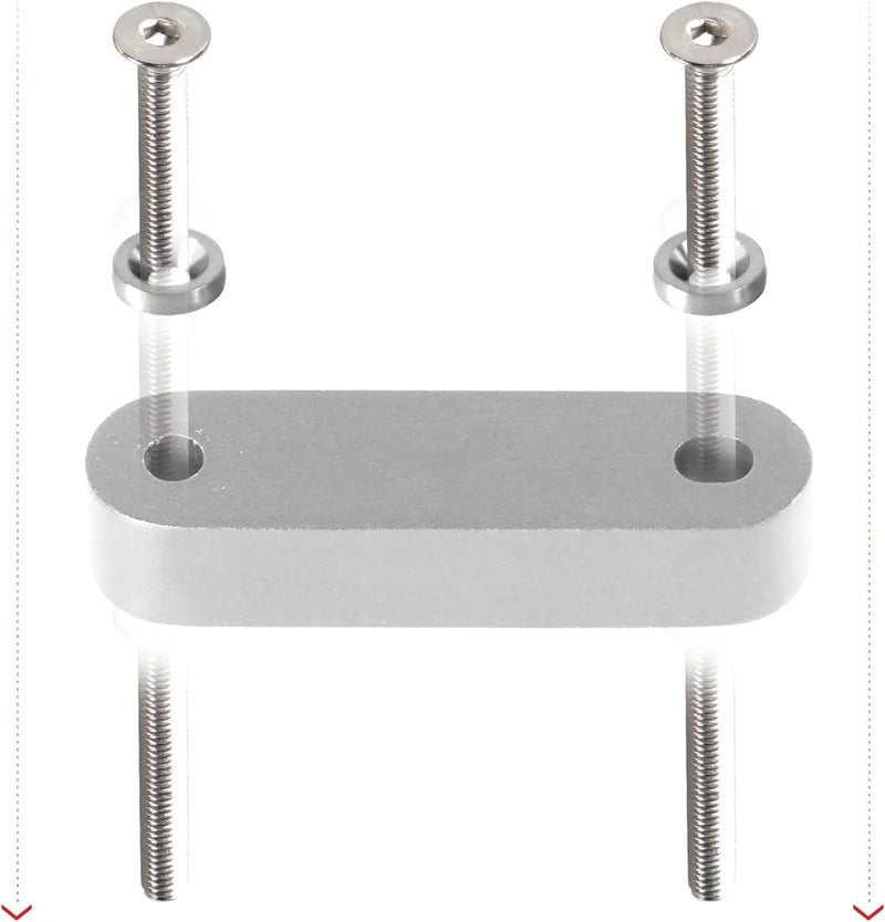 YESHMA Front Hood Vent Space Riser Spacer Modification Kit, Hood Riser Compatible with Honda Civic Acura Integra, Aluminum Alloy Car Hood Vent Spacer Riser for CRX Del Sol (Silver) - Image 2